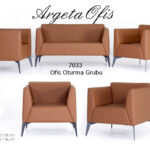 Yumuşak dokulu kumaşla kaplanmış konforlu 7033 Büro Koltuk Grupları.