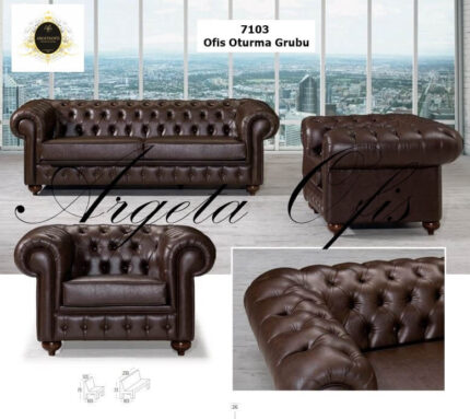 Rahat oturum alanına sahip modern 7103 Büro Koltuk Grupları.