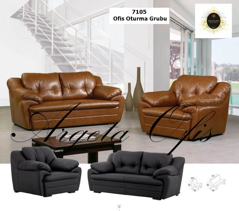 7105 Büro Koltuk Grupları Renkli kumaş kaplama estetik 7105 Büro Koltuk Grupları