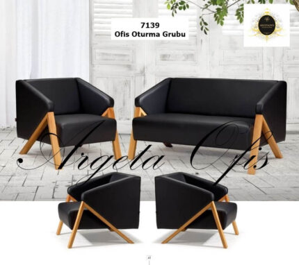 Deri kaplama estetik 7139 Büro Koltuk Grupları