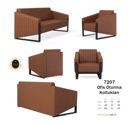 Estetik detaylarla süslenmiş modern 7207 Büro Koltuk Grupları.