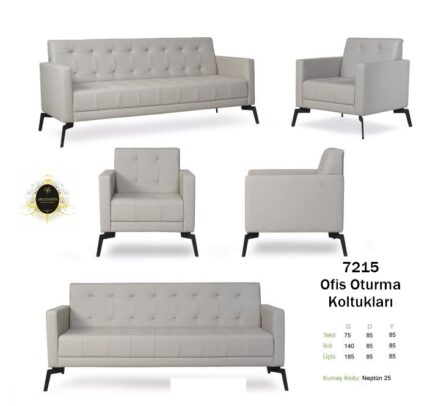 Farklı renk seçenekleriyle sunulan estetik 7215 Büro Koltuk Grupları.