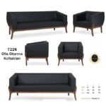 Ergonomik sırt destek alanları sunan estetik 7226 Büro Koltuk Grupları.