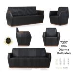 Şık ve zarif bir ofis dekorasyonuna sahip estetik 7237 Büro Koltuk Grupları.