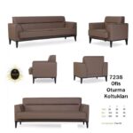 Renkli kumaş kaplama ile tasarlanmış estetik 7238 Büro Koltuk Grupları.