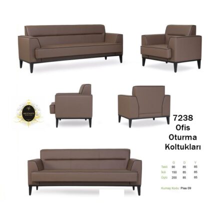 Renkli kumaş kaplama ile tasarlanmış estetik 7238 Büro Koltuk Grupları.
