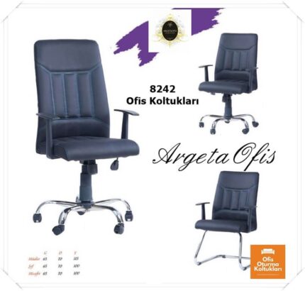 Ergonomik sırt destekli ve ayarlanabilir kolçaklı modern Rahat oturum alanları ve destekleyici tasarımlarıyla ergonomik 8242 Müdür Koltuklarımiz