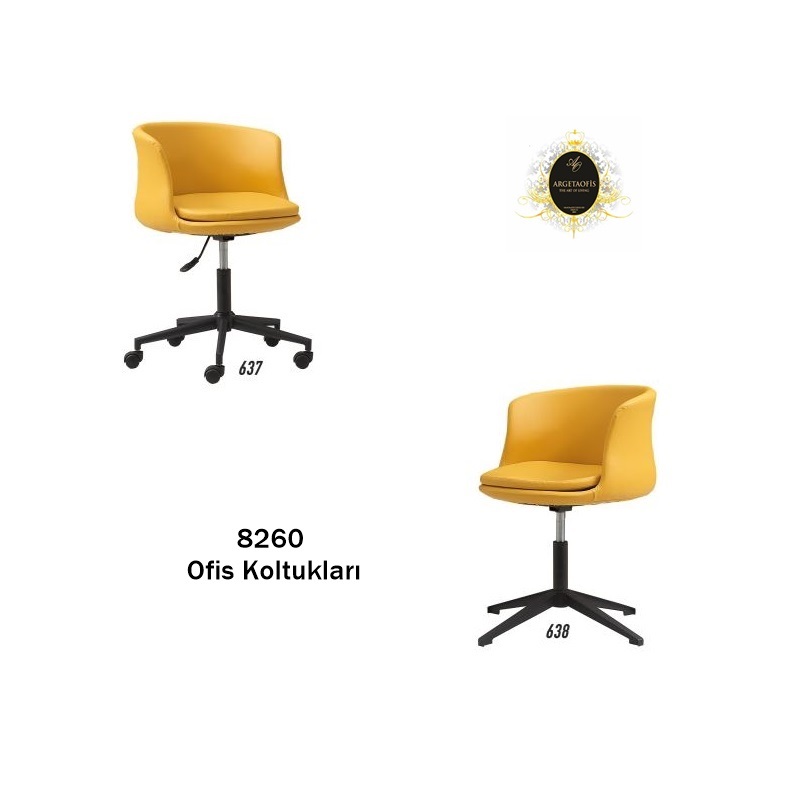 Uzun süreli oturumlar için mükemmel konfor sağlayan ergonomik 8260 Müdür Koltuklarılerle tanışın. Ayarlanabilir kolçaklı
